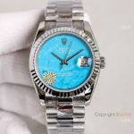 Copy Rolex Datejust 36mm Turquoise Blue Dial Stainless Steel Swiss 2836-2 Watch